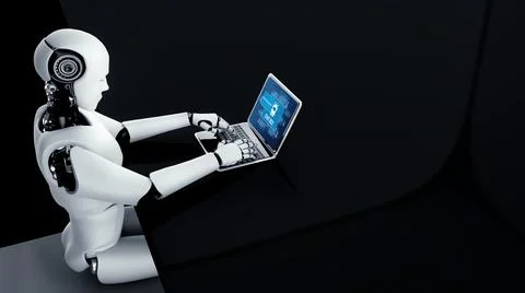 Chatbot software application for modish online business Foto stock