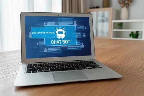 Chatbot software application for modish online business Stock Photos