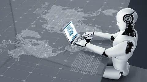 Chatbot software application for modish online business 스톡 사진