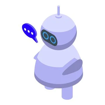 Chatbot speaking with speech bubble is giving information Stock Illustration