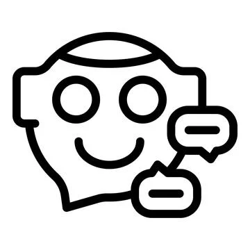 Chatbot speaking with speech bubbles displaying artificial intelligence Stock Illustration