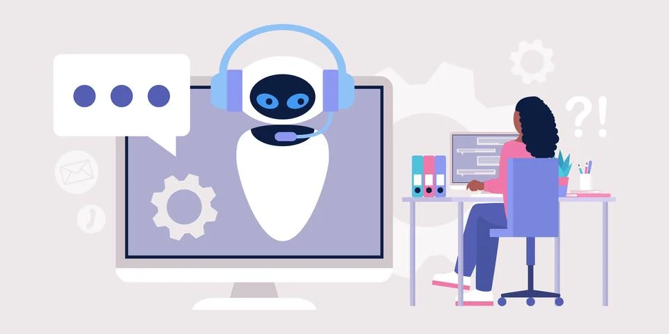 Chatbot support concept Illustration