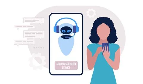 Chatbot support concept Illustration