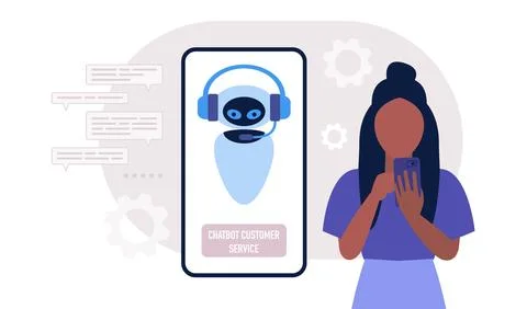 Chatbot support concept Illustration