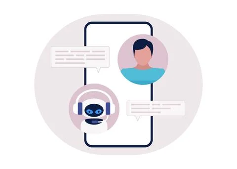 Chatbot support concept Illustration