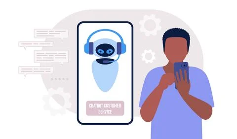 Chatbot support concept Illustration