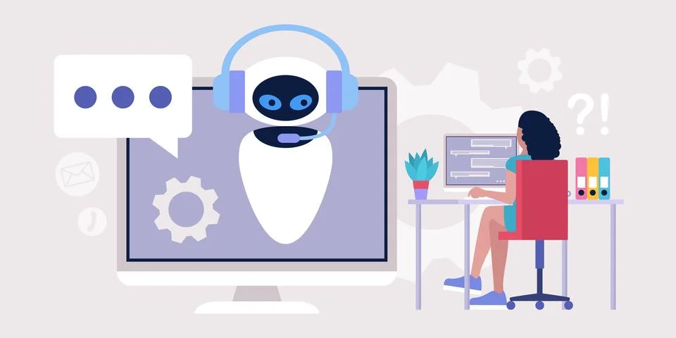 Chatbot support Illustration