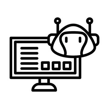 Chatbot technology icon Stockillustratie