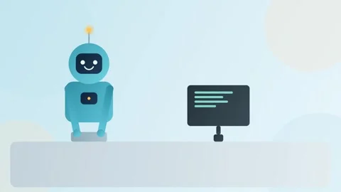 Chatbot Thinking Vídeo Stock 342841282