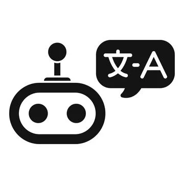 Chatbot translating languages using artificial intelligence Stock Illustration