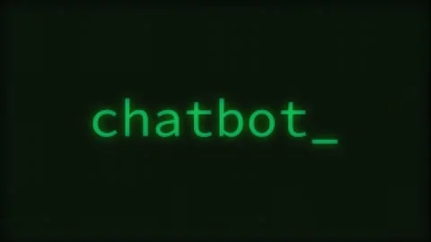 Chatbot, Typing Text, Retro Computer Screen Stock Footage 263823946