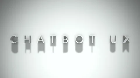 Chatbot UX 3D title animation with shadows on a white background Stock Footage 296700389
