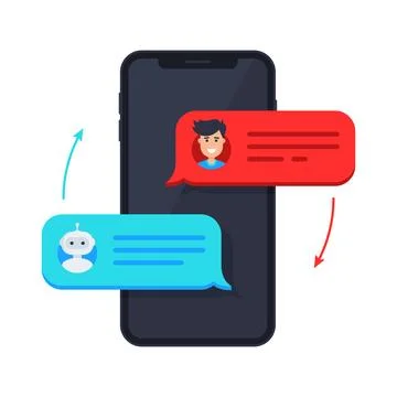 Chatbot vector flat icon concept Stock Illustration