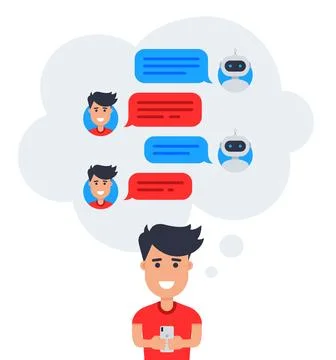 Chatbot vector illustration concept Stock Illustration