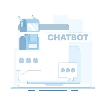 Chatbot vector illustration. Futuristic concept of talking AI chatbot screen. Stock Illustration