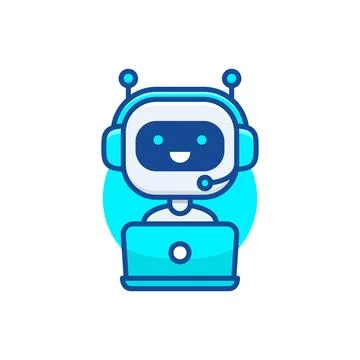 Chatbot vector line icon Stock Illustration