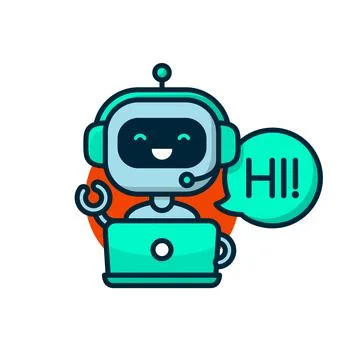 Chatbot vector line icon Stock Illustration