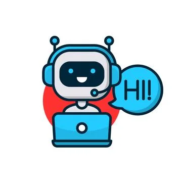 Chatbot vector line icon Stock Illustration