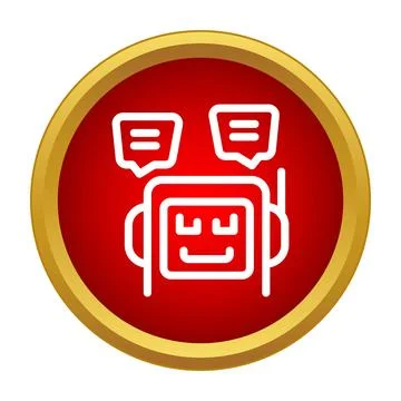 Chatbot virtual assistant communicating with users icon Illustrazione stock