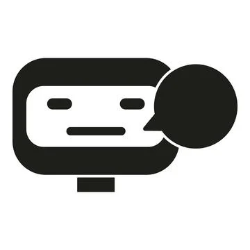Chatbot virtual assistant icon communicating support online Stock Illustration