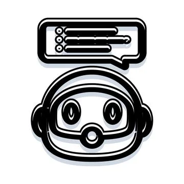 Chatbot virtual assistant providing artificial intelligence tech support Stock Illustration