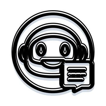 Chatbot virtual assistant providing automated customer support conversation Stock Illustration