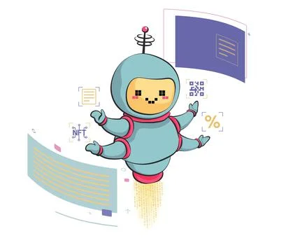 Chatbot, virtual assistant robot. Artificial intelligence Illustrazione stock