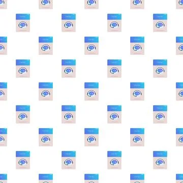 Chatbot virtual assistant technology seamless pattern background Stock Illustration