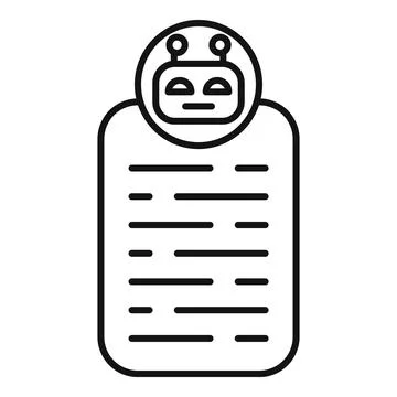 Chatbot writing code on a digital tablet with artificial intelligence Illustrazione stock