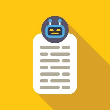 Chatbot writing a message on yellow background Stock Illustration