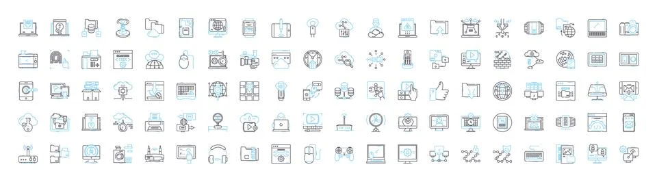 Chatbots vector line icons set. Chatbots, AI, Automation, Dialogue Illustration
