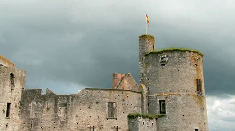 Chateau de Clisson (1)  - Clisson France Stock Footage 34621188