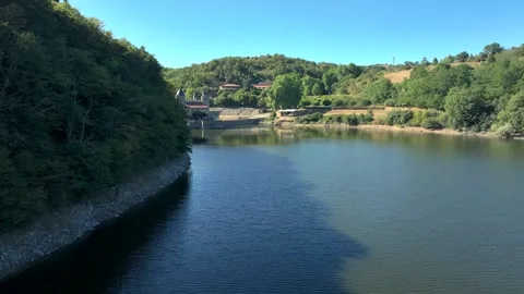 Château de la Roche Castle Surrounded by River, France Stock Footage 325667705