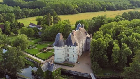 Chateau de l'Islette in the Loire Valley France Stock Footage