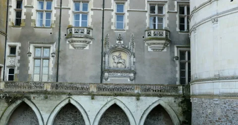 Chateau du Lude, Hyper lapse from Le Lude castle to Le loir River. Stock Footage 103609604