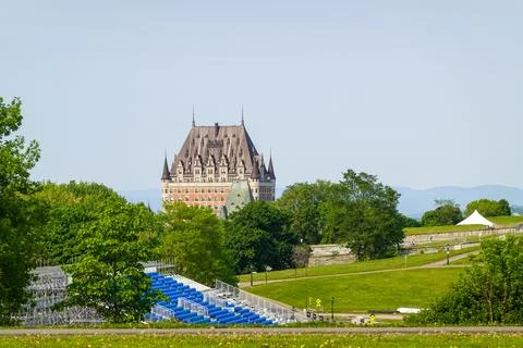 Chateau Frontenac Grounds Stock Photos