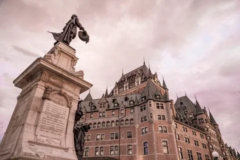 Chateau Frontenac in Quebec City Stock Photos