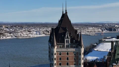 Château Frontenac, Québec in winter Stock Footage 275883665