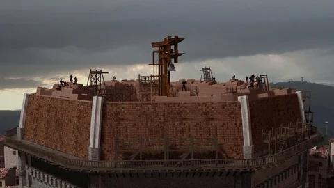 Chatedral costruction dome Florence Stock Footage 86676012