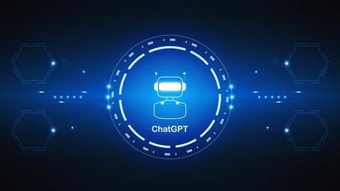 ChatGPT Ai artificial intelligence technology hitech concept. Stock Illustration