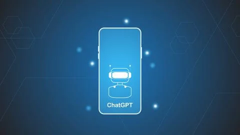 ChatGPT Ai artificial intelligence technology hitech concept. イラスト素材