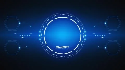 ChatGPT Ai artificial intelligence technology hitech concept. Stock Illustration