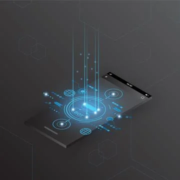 ChatGPT Ai artificial intelligence technology hitech concept. Illustrazione stock