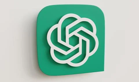 ChatGPT, AI chatbot by OpenAI, 3d render illustration Stock Illustration
