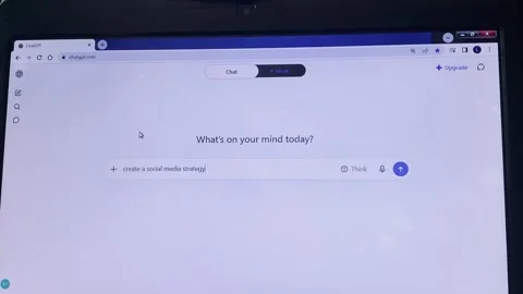 ChatGPT AI Interface Generating  Answer on Screen 4K Real Time Stock Footage 344965471
