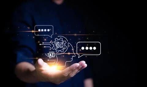 ChatGPT, AI or Artificial Intelligence technology concept. Stock Photos