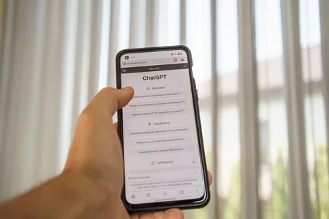 ChatGPT app chatbot on smartphone Stock Photos