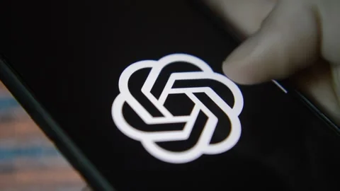 Chatgpt artificial intelligence app in a code program background. Stock Footage 235676627