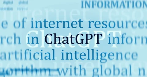 ChatGPT Bard artificial intelligence ai technology news titles loop Stock Footage 237469426