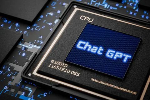 ChatGPT Chat with AI or artificial intelligence Smart AI. AI model concept Chat Stock Illustration